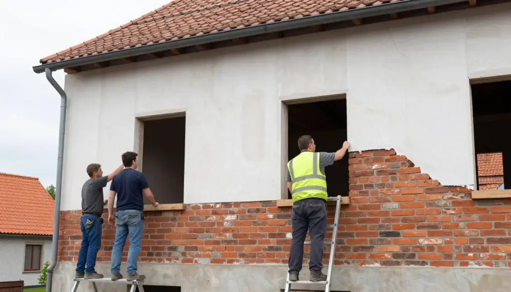 Altbau Sanierung mit Trockenbau in Achim, unebene Wände werden begradigt