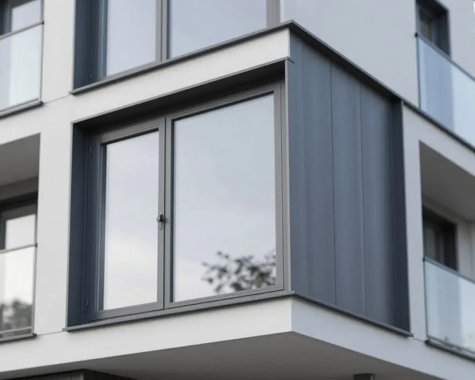 Alufenster Osterholz-Scharmbeck schlankes Aluminiumprofil Detail