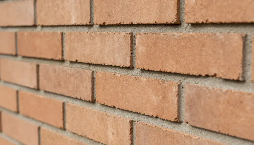 Detailaufnahme von präzisem Mauerwerk mit gleichmäßigen Fugen