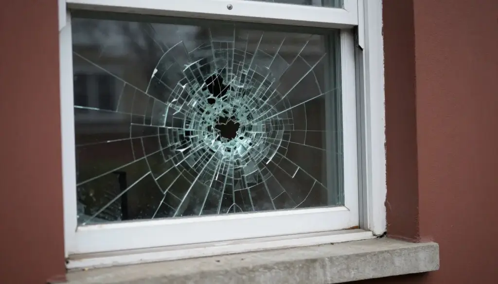Einbruchschaden an ungesichertem Fenster