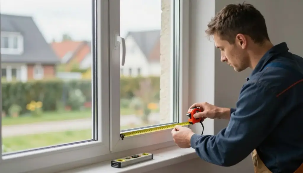 Fensterbauer bei der Montage in Bremervörde