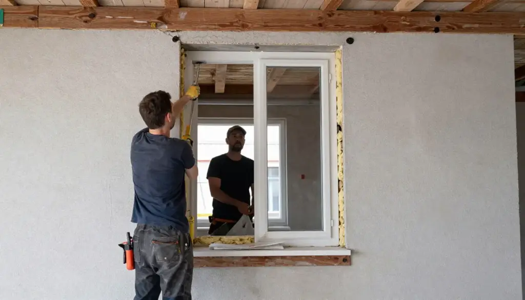 Fenstermontage Altbau Laibungssanierung vor Einbau