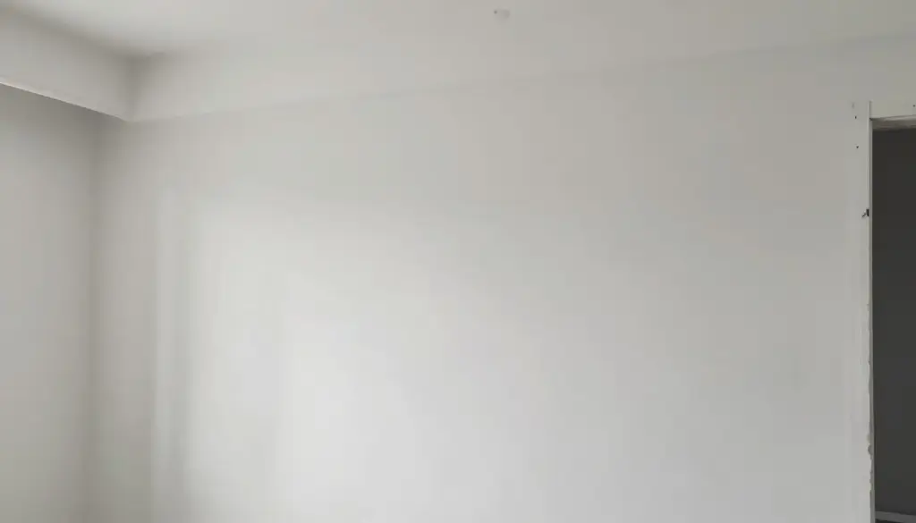 Fertig verputzte Innenwand mit glatter Oberfläche bereit für Malerarbeiten