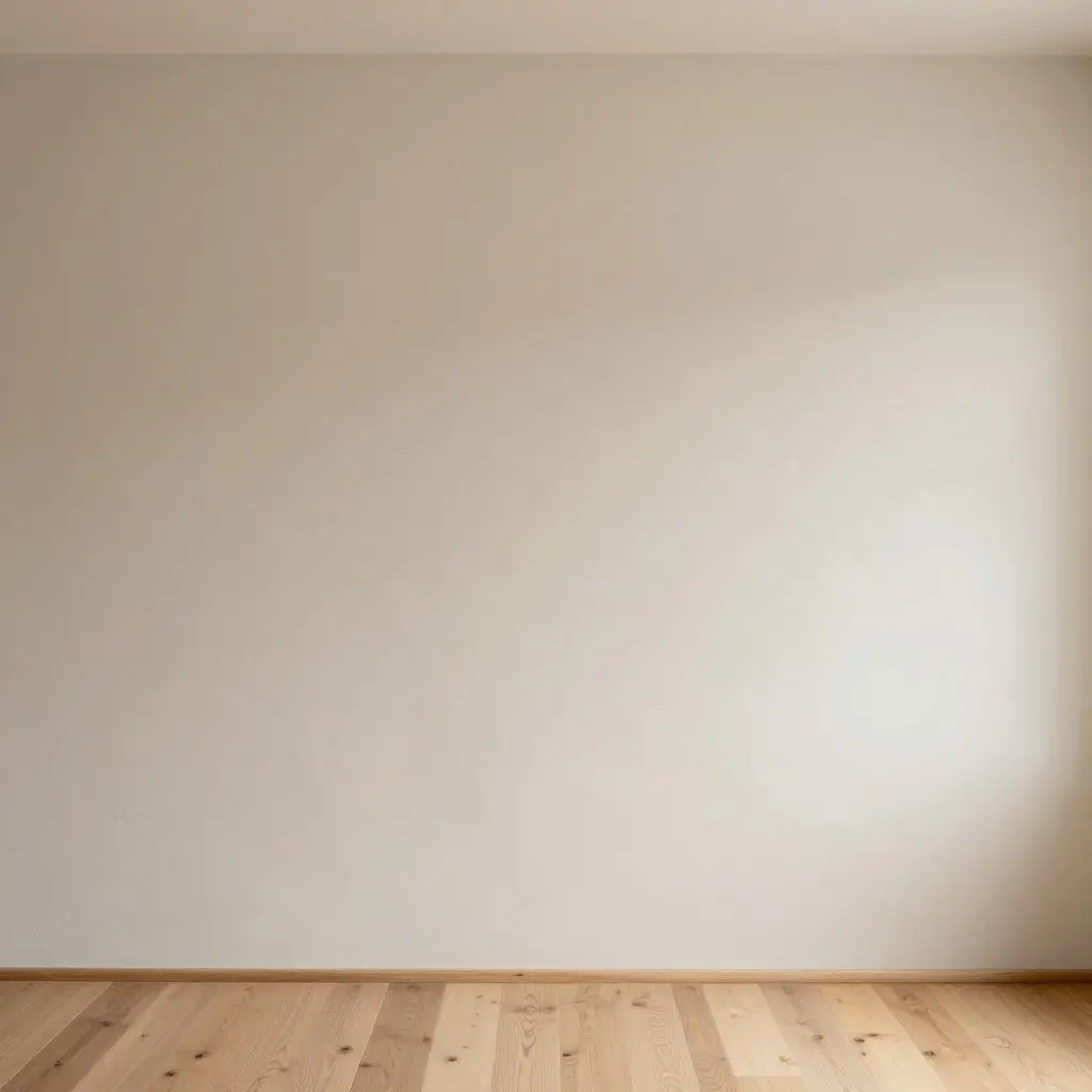 Kalkputz auf einer Innenwand im Wohnbereich