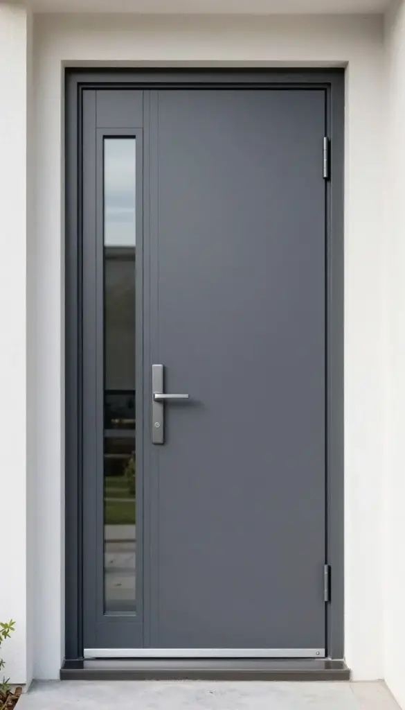 Moderne Haustür mit Seitenteil