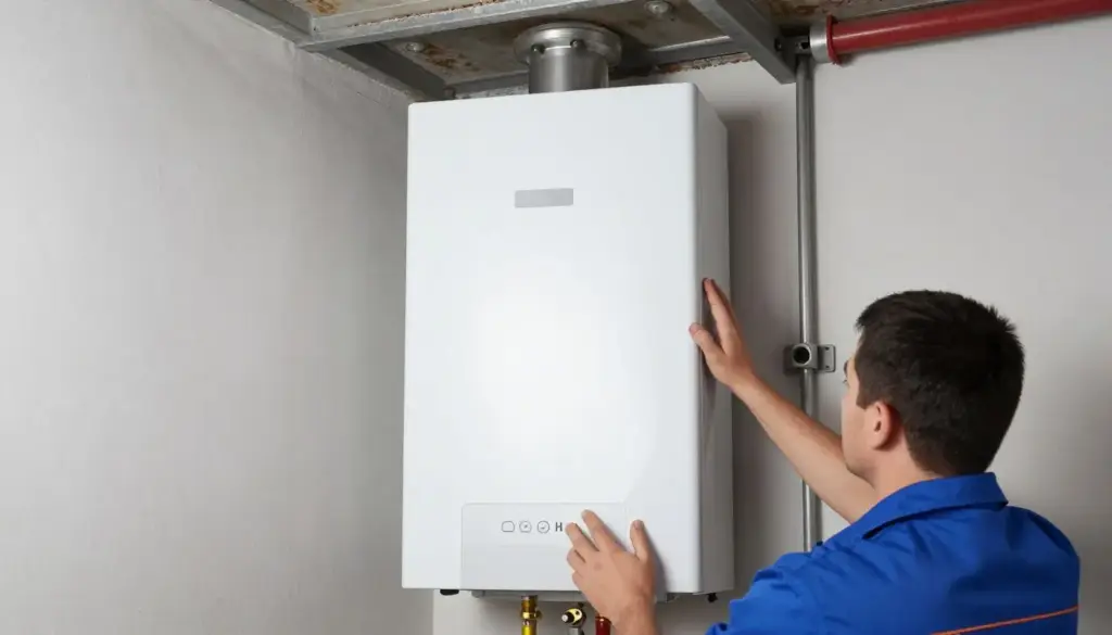 Moderner Gas-Brennwertkessel Installation durch SHK-Installateur in Bremerhaven