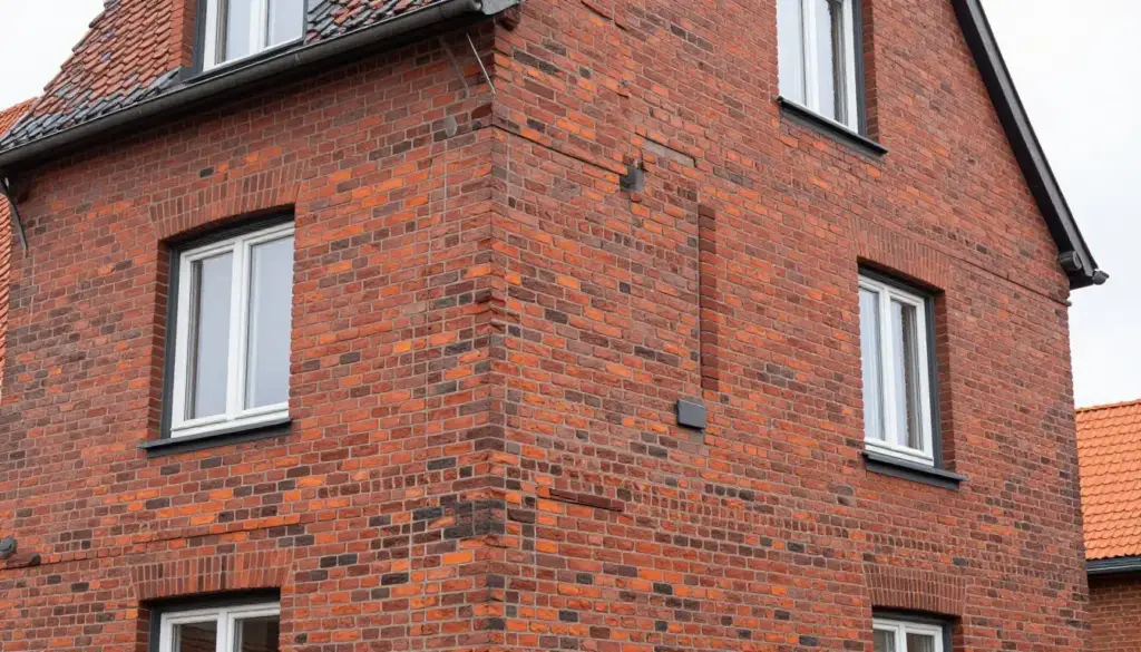 Neues Verblendmauerwerk an einer Hausfassade in Bremervörde