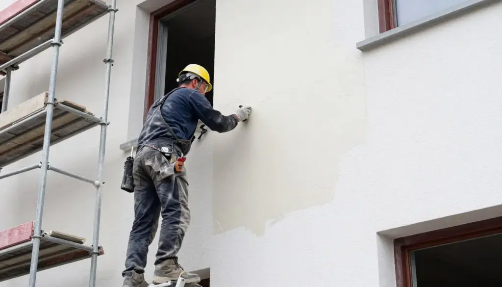 Professionelle Putzarbeiten an Außenfassade in Hude