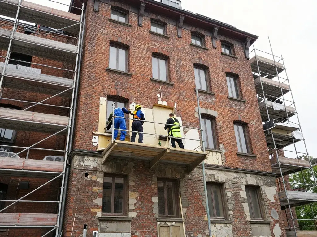 Renovierung Altbau Hamburg Handwerker bei der Arbeit