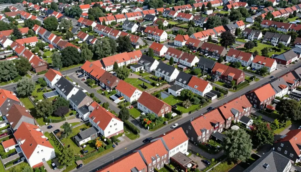 Stadtansicht von Delmenhorst mit Wohngebäuden