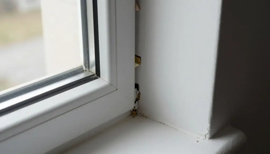 Undichtes Fenster durch schlechte Montage, Zugluft