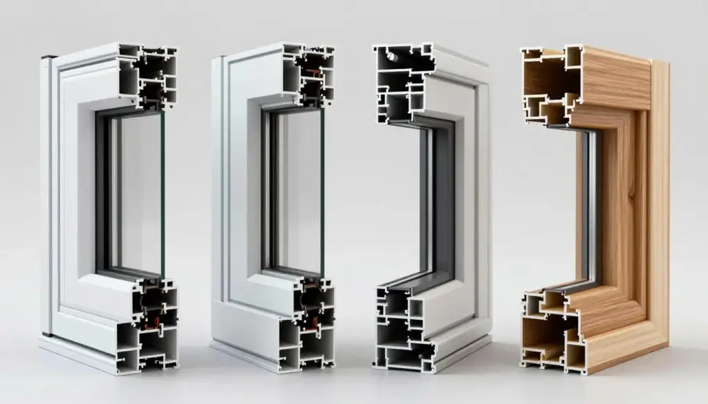 Vergleich verschiedener Fenstermaterialien Kunststoff Aluminium Holz