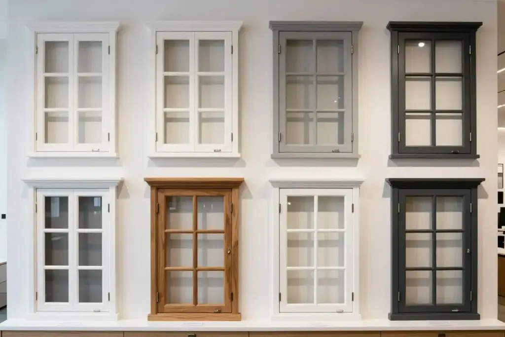 Verschiedene Fensterdesigns und Sprossenvarianten