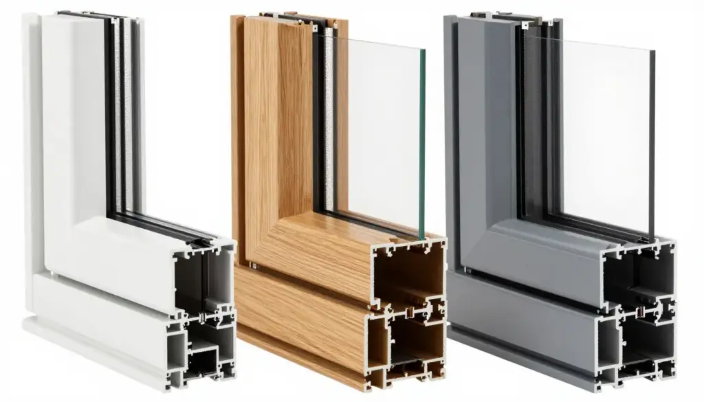 Verschiedene Fensterrahmen-Materialien im Vergleich