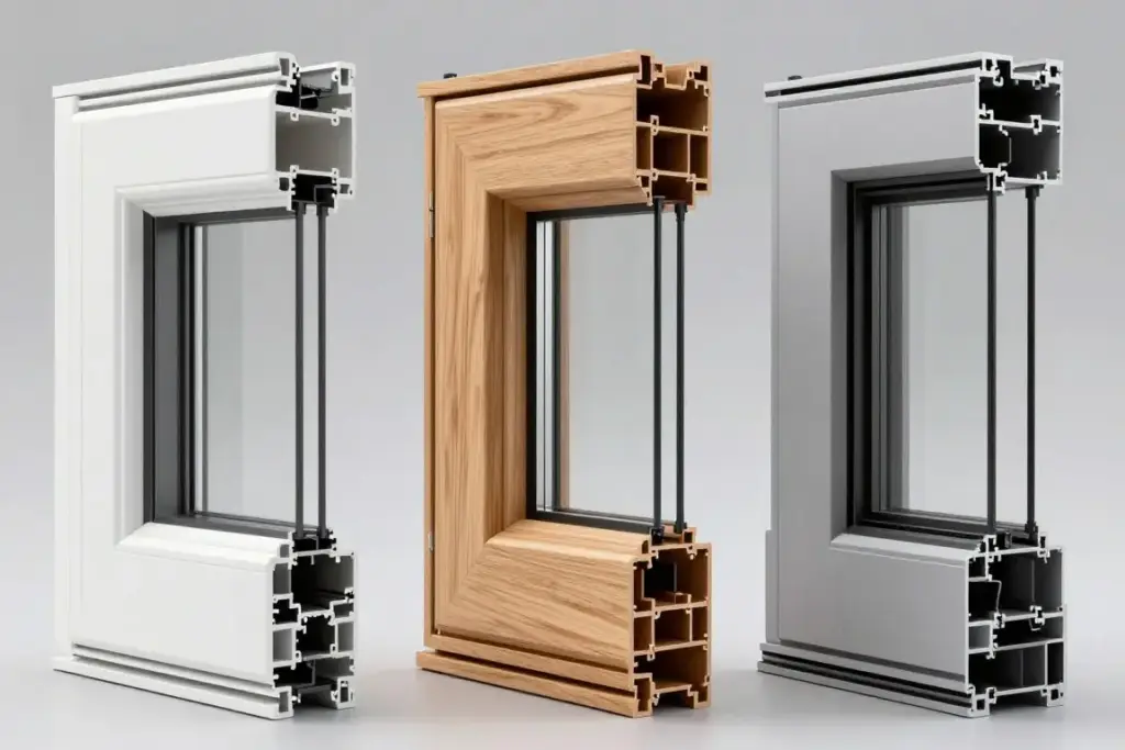 Verschiedene Fenstertypen und Materialien im direkten Vergleich – Kunststoff, Holz und Aluminium