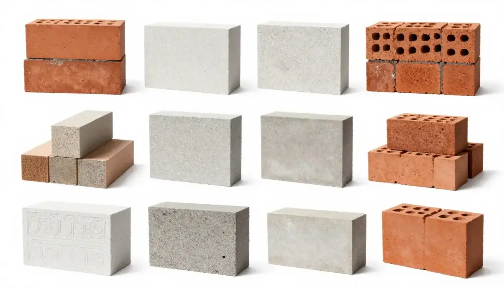 Verschiedene Mauersteine Materials