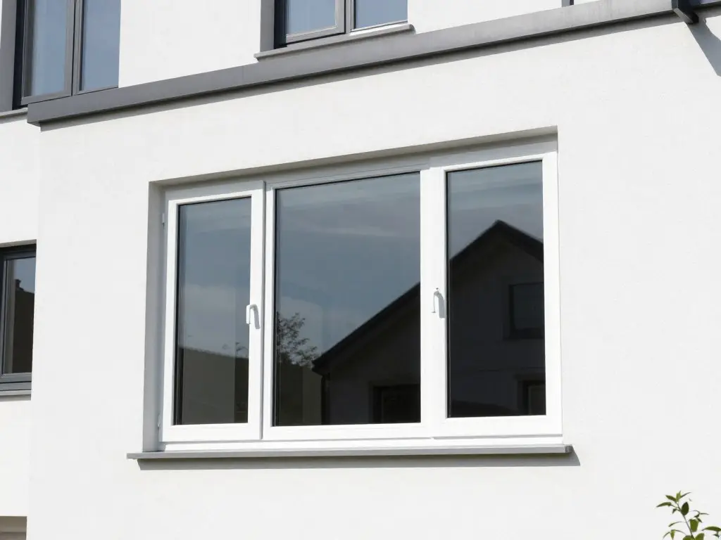 Weiße Kunststofffenster mit modernem Design für Neubau in Hude